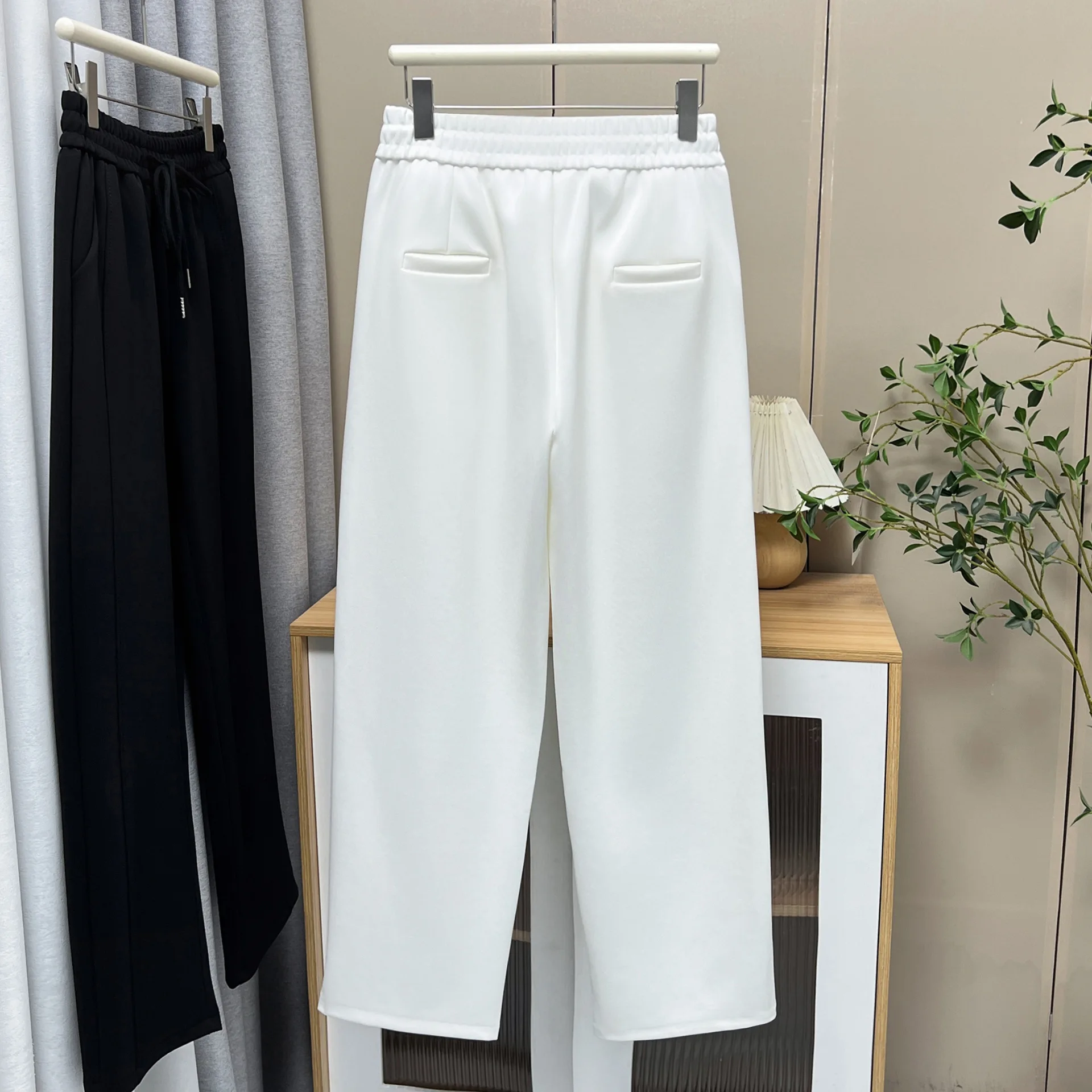 XXXXL Fashion Plus Size Women's Straight Pants New Autumn Simple Thickened Versatile Casual Trousers 26008