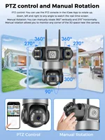 ICsee caméra IP PTZ sans fil 8K 15MP 3 lentilles 3 écrans 9MP 4K Audio bidirectionnel WiFi caméra de Surveillance de sécurité CCTV extérieure 3