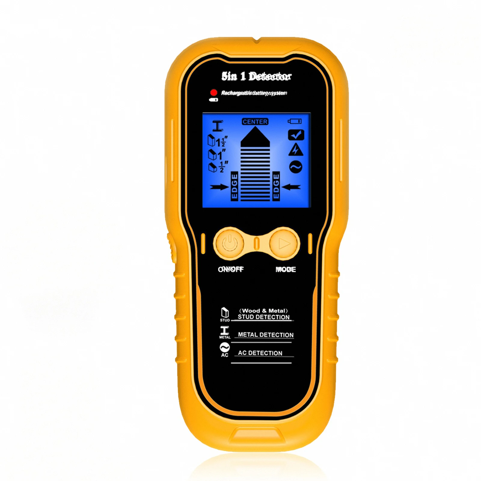 Rilevatore di Montanti 5 in 1, Scanner per Pareti, Rilevatore di Cavi AC, Fili, Legno, Metallo, Tubi, Strumenti di Misurazione Elettronici