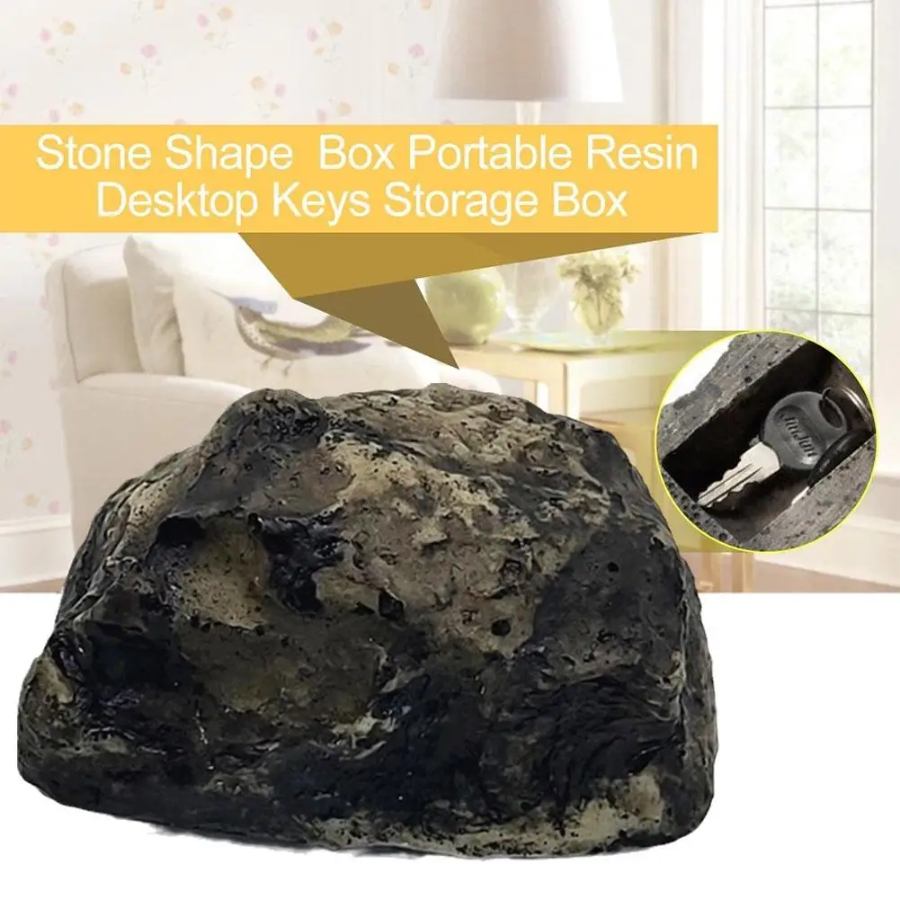 

Simulated Stone Hide a Spare Key Fake Rock Storage Secret Device Money Compartment Box Box Stash Money Banks Piggy E6N9