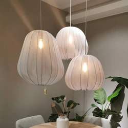 Modern Fabric Chandelier Nordic Bolia Balloon Pendant Lamp For Restaurant Parlor Loft Stairecase Decor E27 Chandelier Lantern