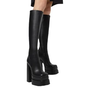 European and American Runway Catwalk Platform Boots Ultra-high Heel Knee High Boots Waterproof Platform Fashion Women's Boots