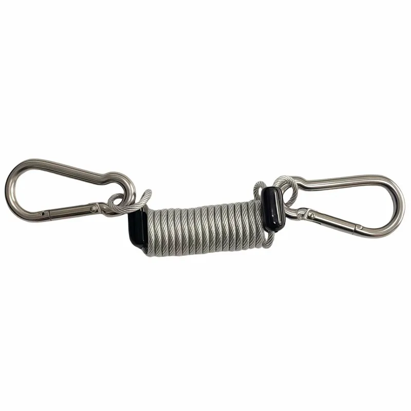 Durable Anti-Loss Steel Wire Spring Keychain with Elastic Telescopic Chain