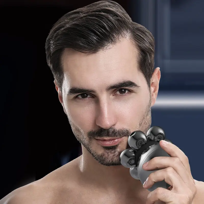 5 In 1 Electric Head Shaver for Bald Men 7D Floating Cutter Beard Trimmer Clipper IPX5 Waterproof Shaving USB Wireless Charging 3
