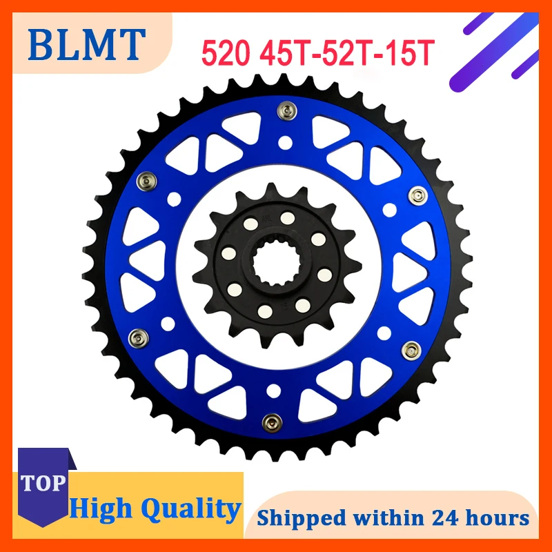

520 Motorcycle 45T-52T 15T Front & Rear Sprocket For 620 640 LC4 690 R Rally SM Ltd.Ed. SMC SMR SMCR 790 890 Adventure R L