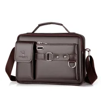 2025 New Men Shoulder Bag for 10.4" Ipad PU Leather Business Handbags Men Messenger Bags Fashion Man Crossbody Bag