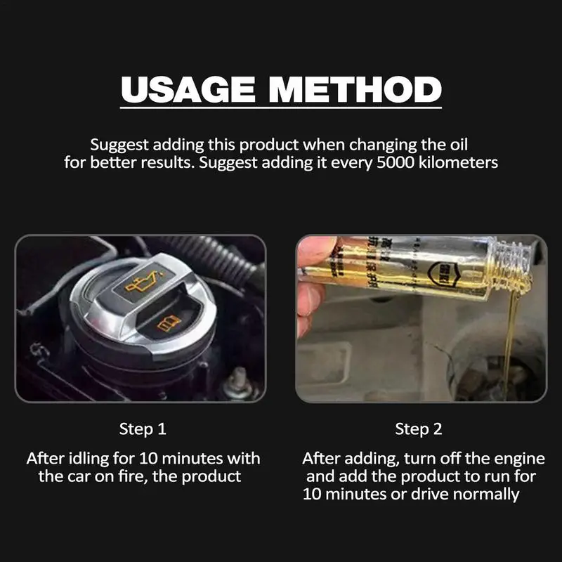 Engine Repair Fluid Anti-Wear Engine Oil 3.3oz Oil Noise Reduction Wear-Resistant Reduce Friction Protective Effects