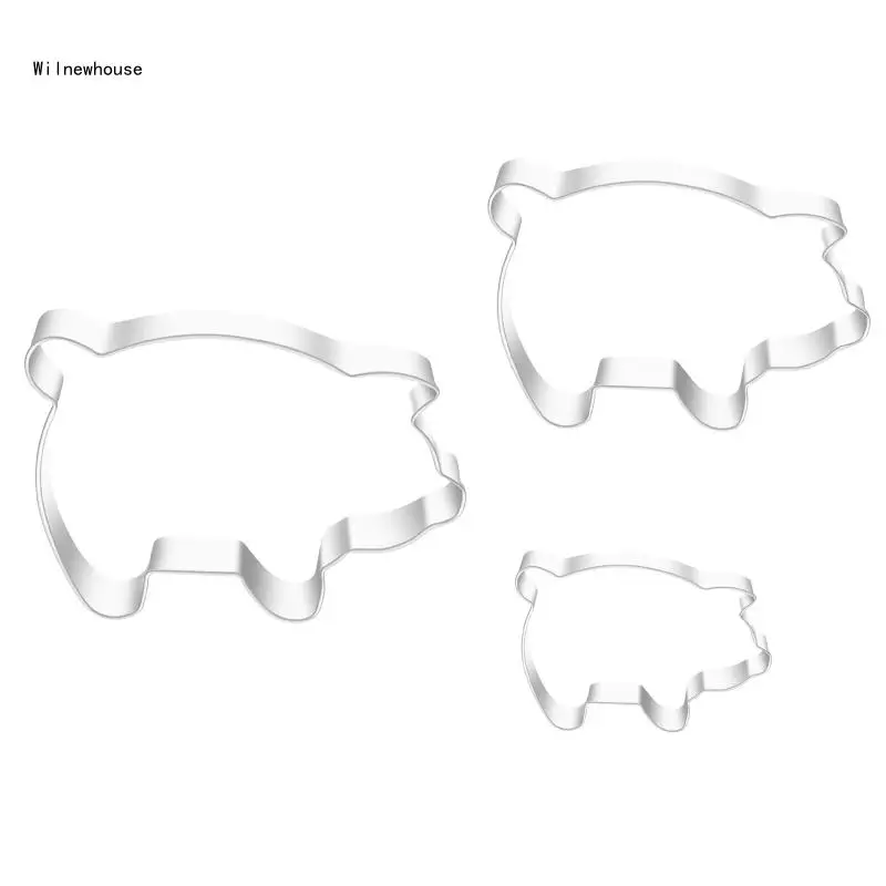 

Cookie Cutters Pig Shaped Baking Cutters Stainless Steel Material for DIY Baking Dropship