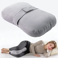 Oreiller pour dormeurs latéraux, oreiller de soutien pour les maux de hanches et de dos, peluche, ceinture de liaison et lavable en Machine 1
