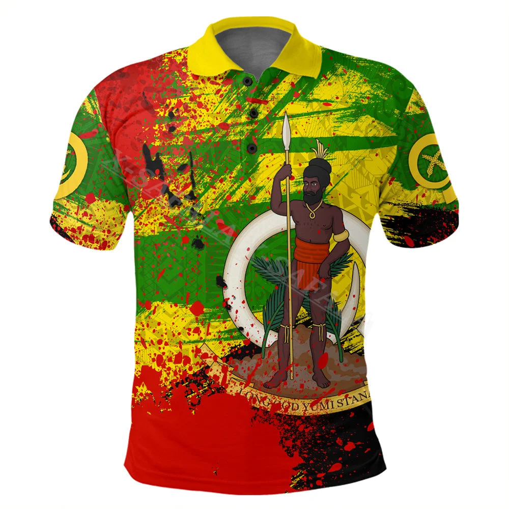 

Vanuatu 43rd Independence Anniversary 3D Print Polo Shirts Men Collar Short Sleeve StreetWear Casual Top New Summer Clothing-5