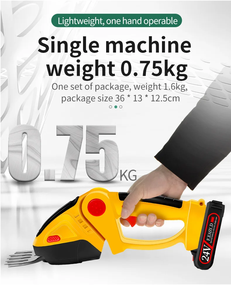 Description Picture 4 of item2 IN1 Electric Hedge Trimmer Cordless Rechargeable Handheld Portable High Power Lawn Mower Weeding Pruning Shear Shrub Mower 24V