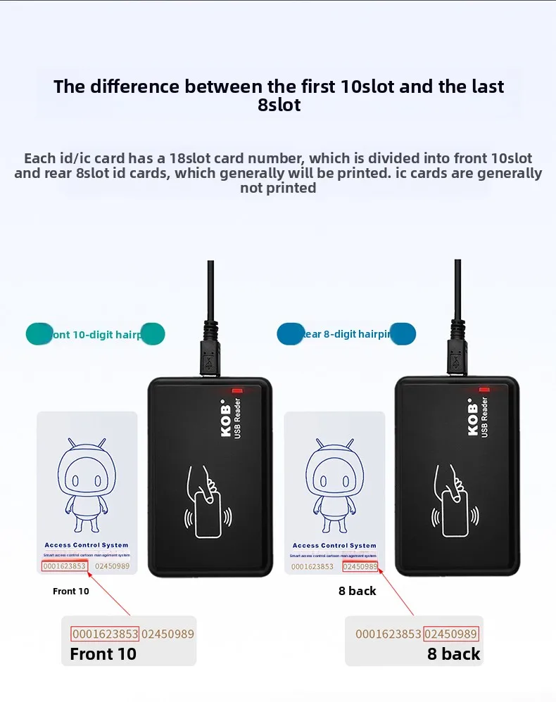 access control card issuing machine IC card reader USB interface  driver free ID