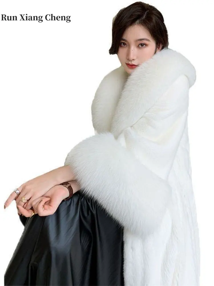 Women’s Clothing Fur Coat Winter 2023 Free Shipping Imitation Marten Luxury Simple Coat High Street Casual Style Plus Size Top