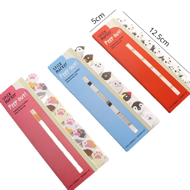 Qty 1 - Durable Corner Paper Bookmarks - Animals - Panda, Bunny