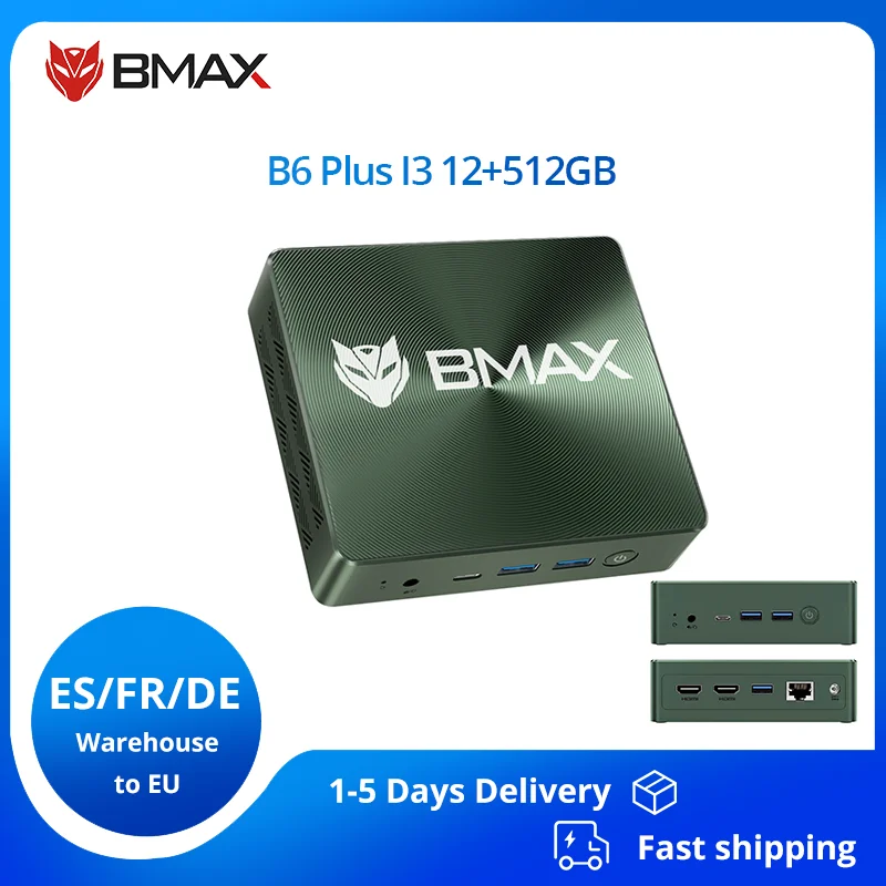 BMAX B6 plus ミニPC Win11 12GB 512GB BMAX B6 Plus Win 11 Mini PC 12GB 512GB、Intel Core I3
