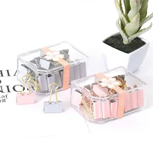 

15Pcs Cute Binder Clips 25mm Pink Grey Metal Binder Clamp Bookmark Kawaii Stationery School Office Supplies