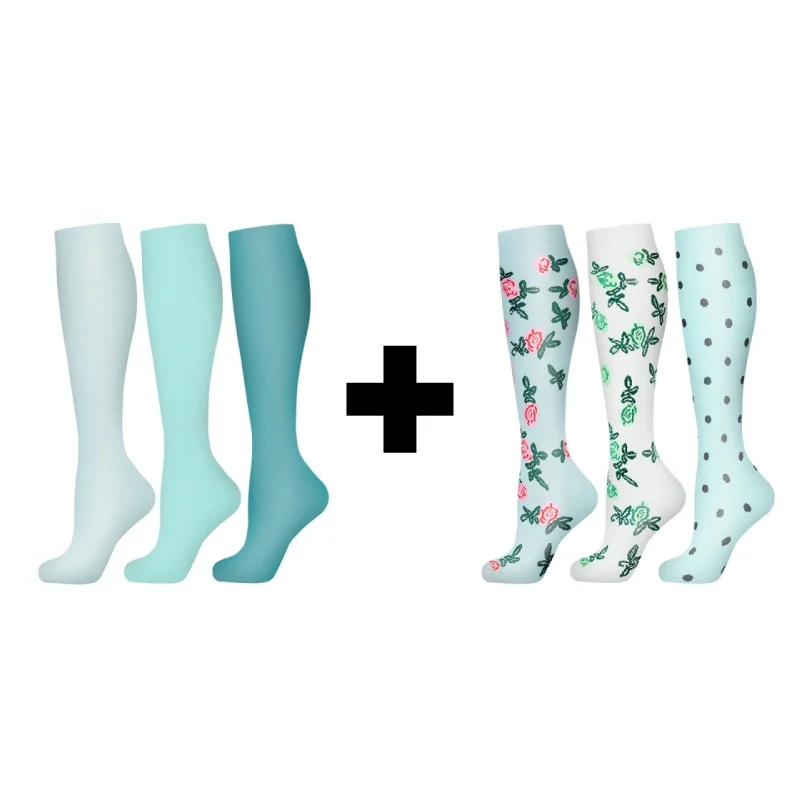 Compression Socks for Outdoor Sports - Calf Support & Swelling Relief (3 Pairs)