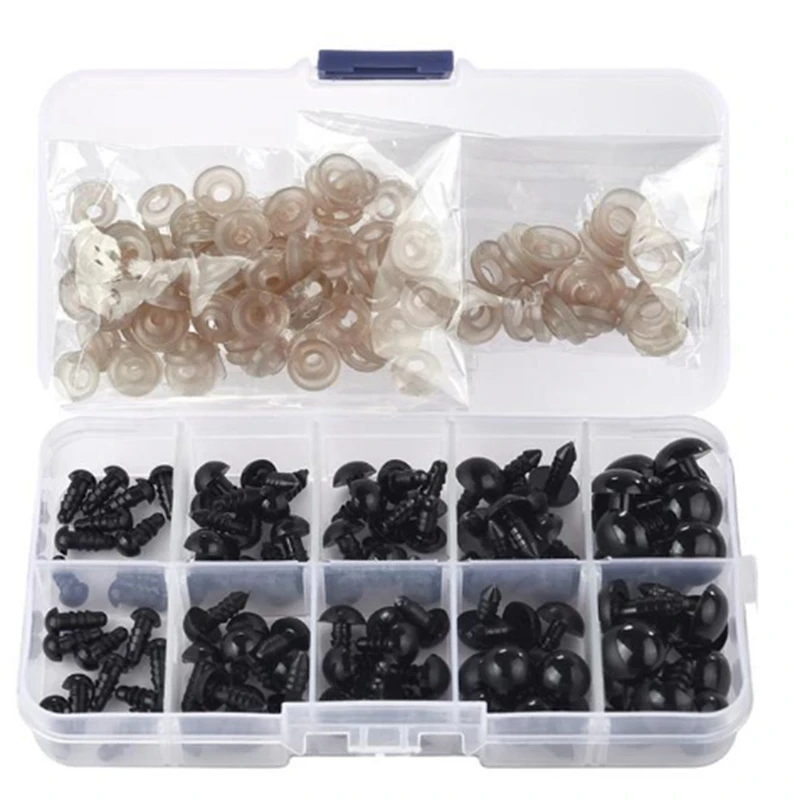 

500 шт., кукольные глаза «сделай сам», черные пластиковые кукольные глаза, безопасные кукольные глаза для Мишки Тедди, мягкие игрушки, куклы-животные