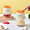 MODONG Home Meat Grinder 1200mAh Battery Chopper Portable 300ML/250ML/150ML Rechargeable Small Ginger Garlic Chopper Glass Bowl 6