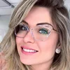 New Cat's Eye Reading Glasses for Women Fashion Luxury Blue Light Blocking Presbyopia Transparent Man Far Sight Glasses +1.0 4.0 2