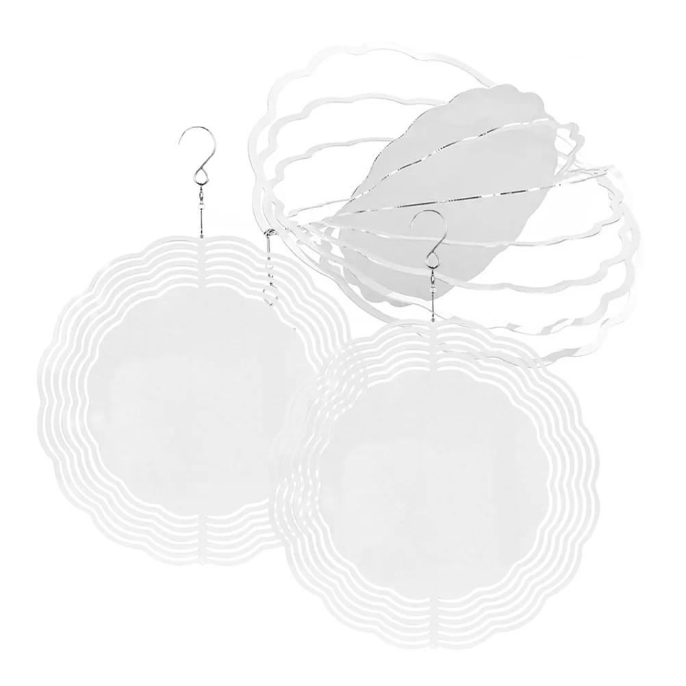 

3Pcs Sublimation Wind Spinner Blank DIY Wind Spinner Hanging Wind Spinner Ornament Metal Wind Spinner