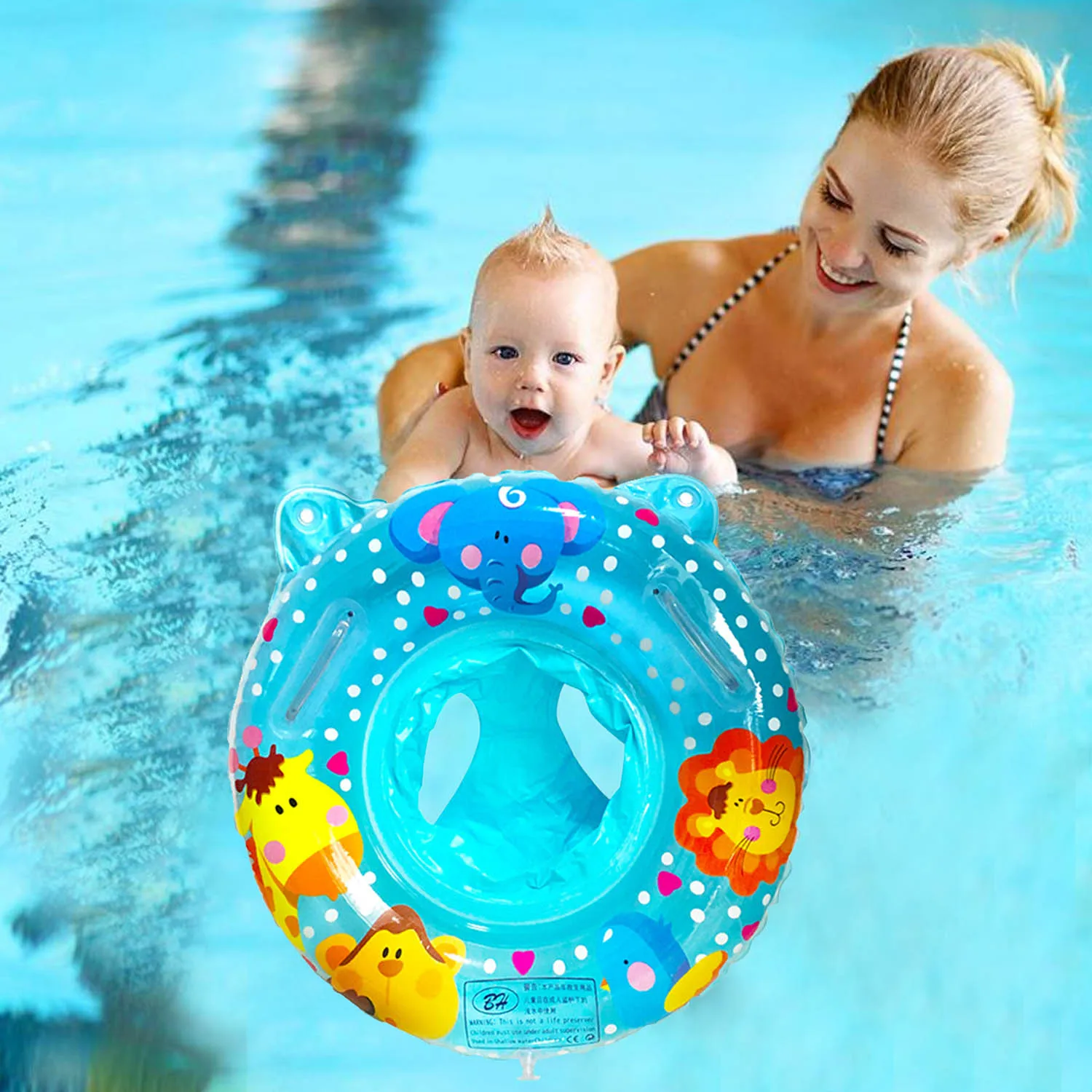 Baby Swimming Float Ring Anti Rollover Float Double Airbag Inflatable