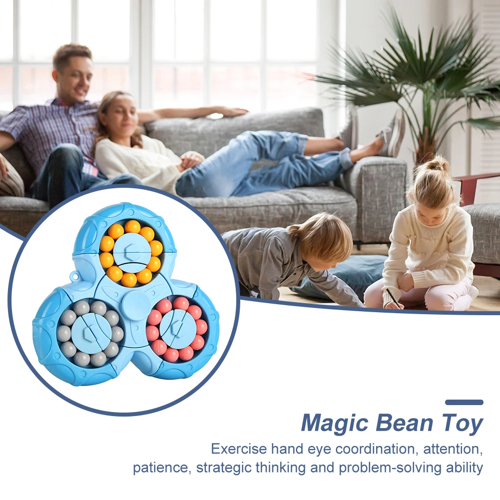 Fidget Toys Rotating Magical Bean Cube Fingertip Toy Children Puzzles Creative Education Game Fidget Spinners Stress Relief kids Toys