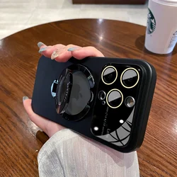 Enhanced Magnetic Flip Bracket with Large View Lens Protection and Hard Shell Cover for 17Air (Black)