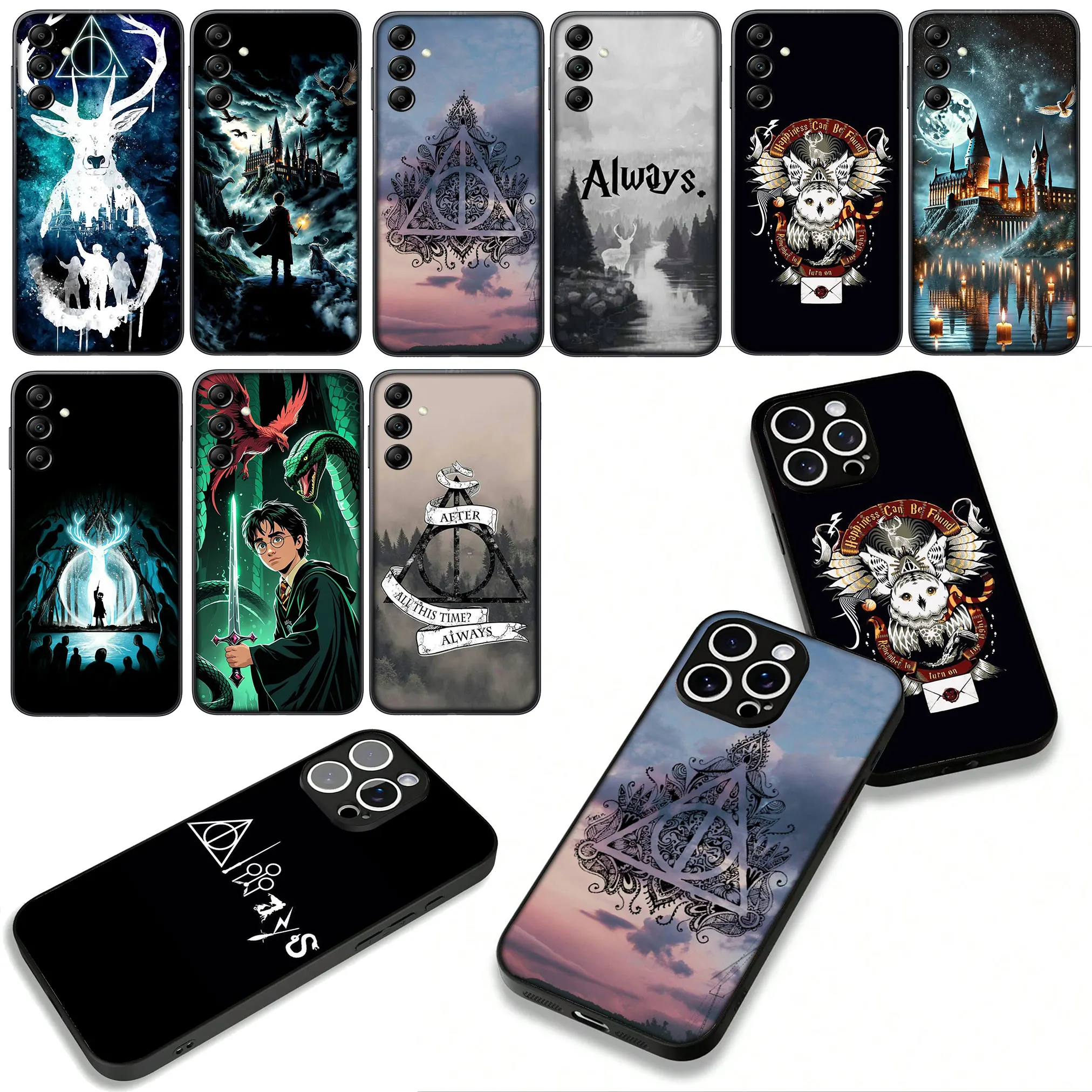 Whimsical Owl & Wand Poster Art Phone Case Cover