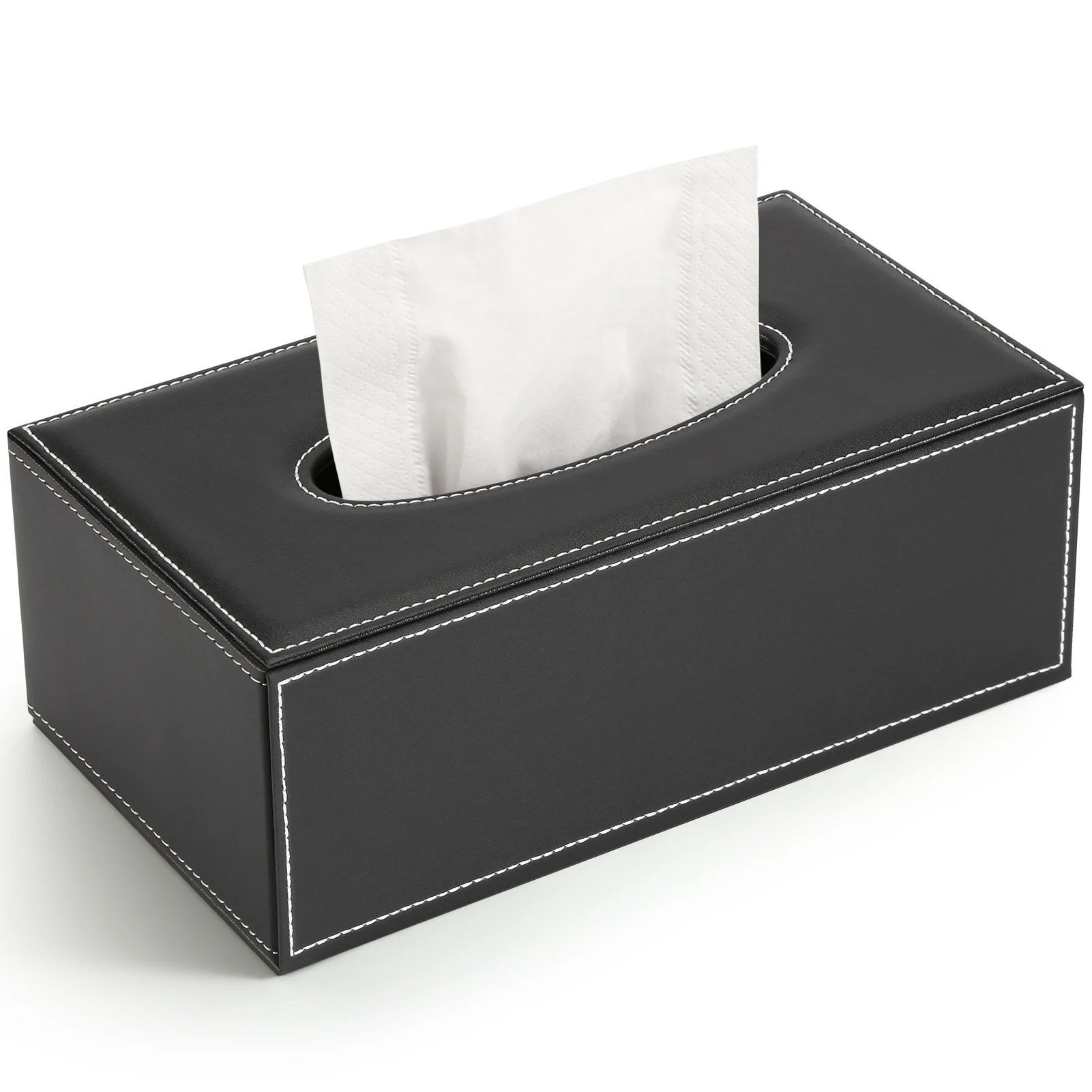 Modern Napkin Holder Table, Leather Paper Organizer