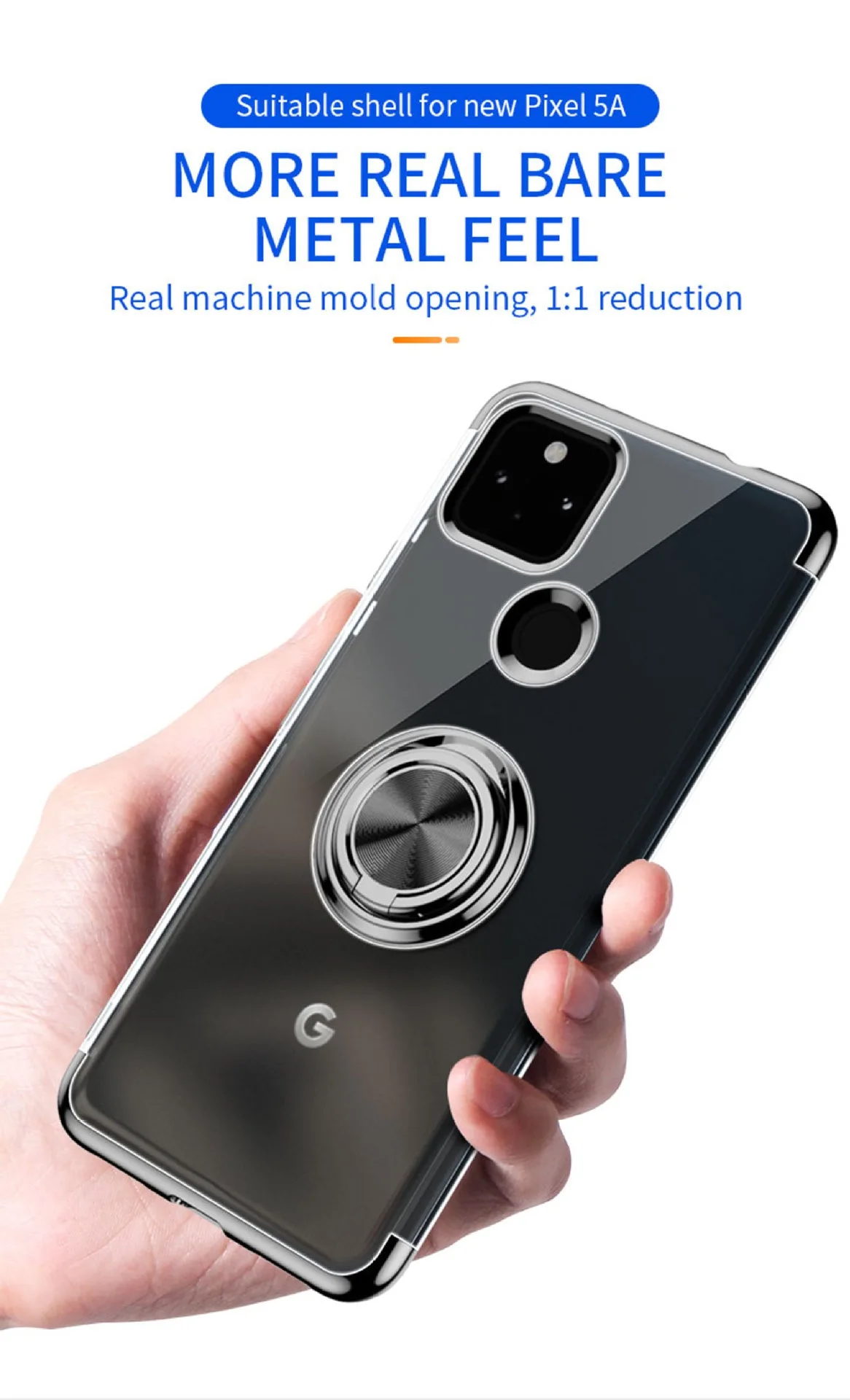 

Google Pixel 5 A following from Google 5 A plating transparent protective ring buckle stents magnets