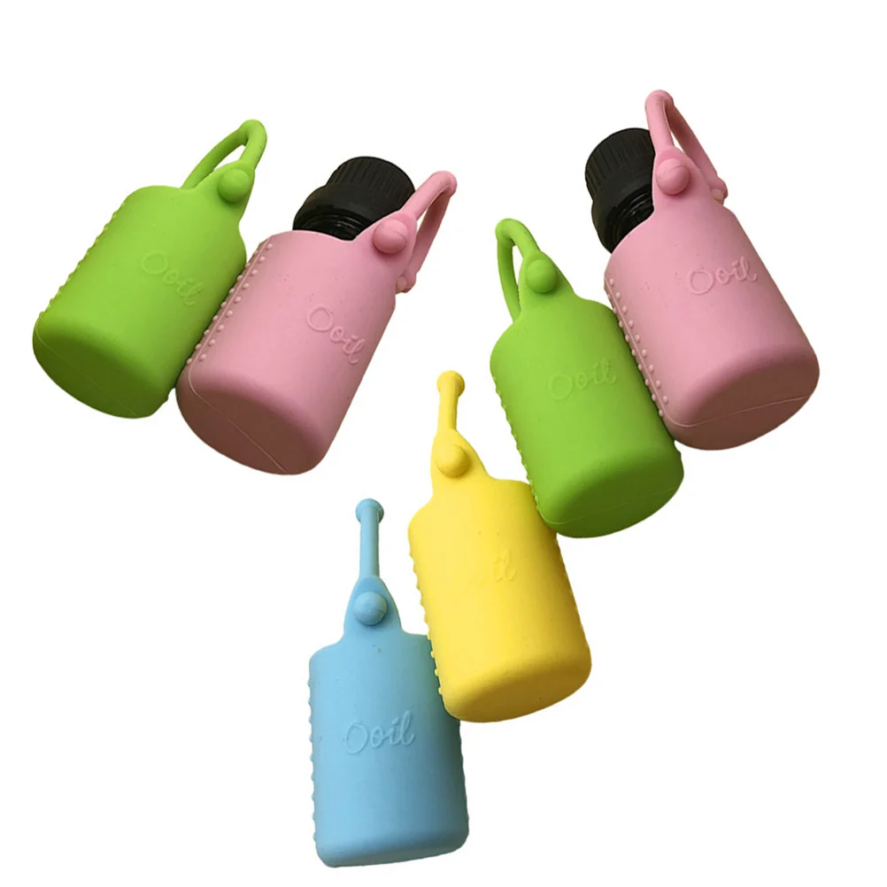 6 Pcs Travel Bottles Silicone Sleeve Roller Bottle Cover Protector for Protective Case Travel