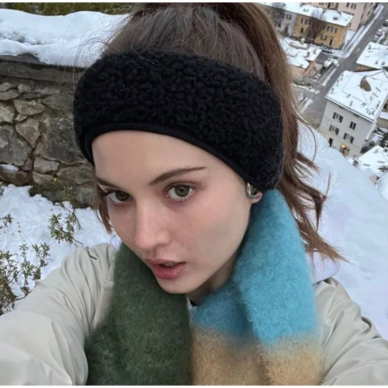 Headband Ear Protection Hat Women's Fall And Winter Hair Band Plush Hat Windproof Warm Ear Protection Hair Accessories