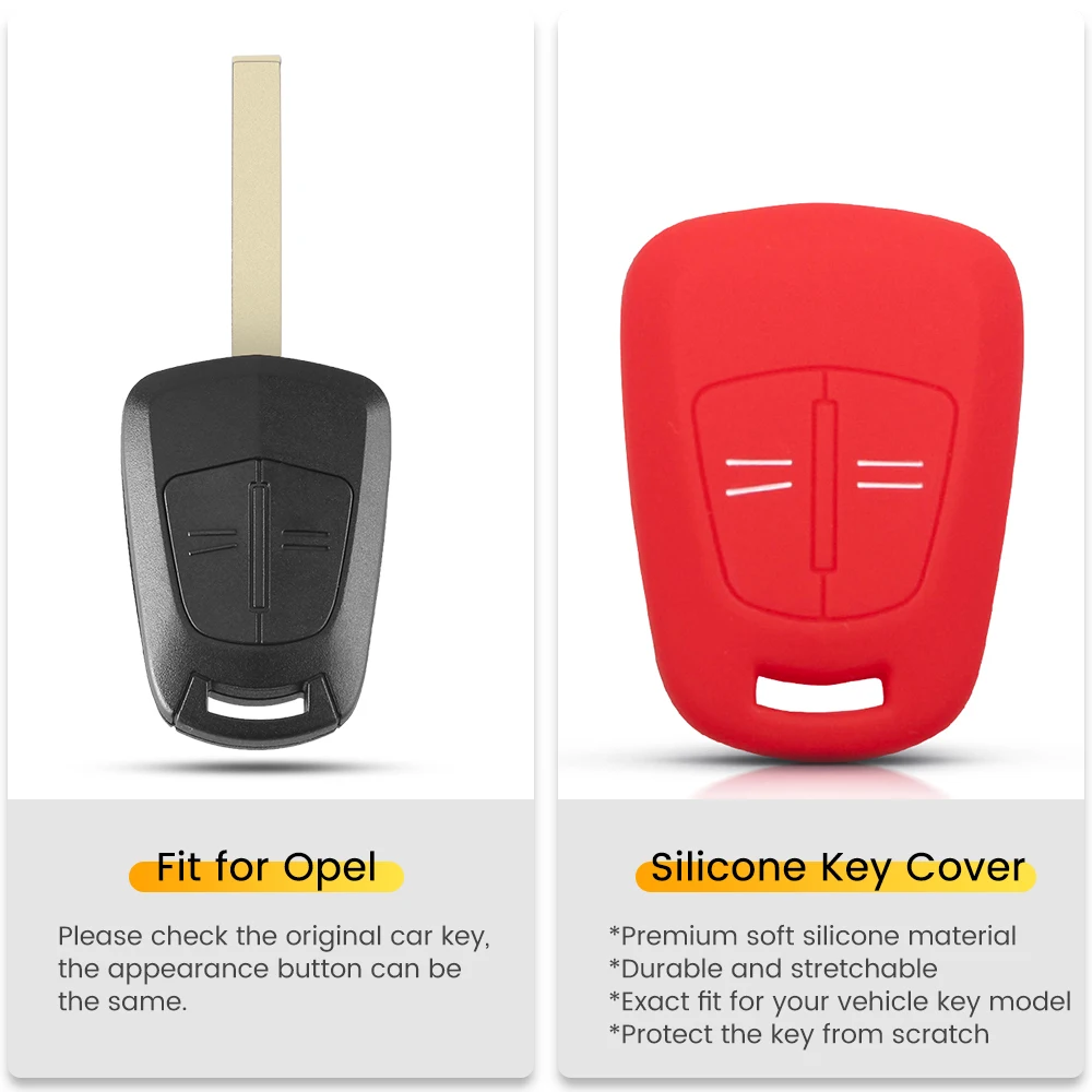 KEYYOU 2 버튼 실리콘 원격 자동차 키 케이스, Opel Vauxhall Corsa Agila Meriva ASTRA H Vectra Zafira Signum 커버 스타일링