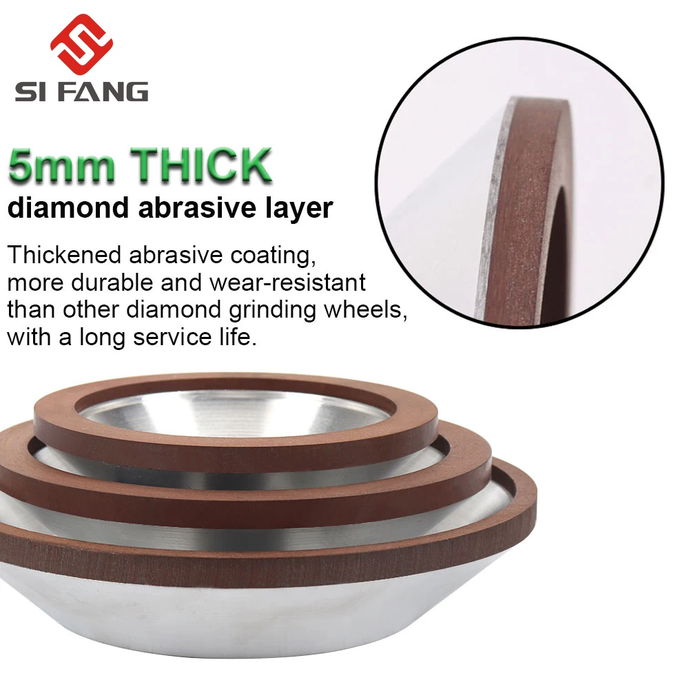 Diamond Grinding Wheel Cup 75mm/100mm/125mm/150mm for Tungsten Steel Milling Cutter