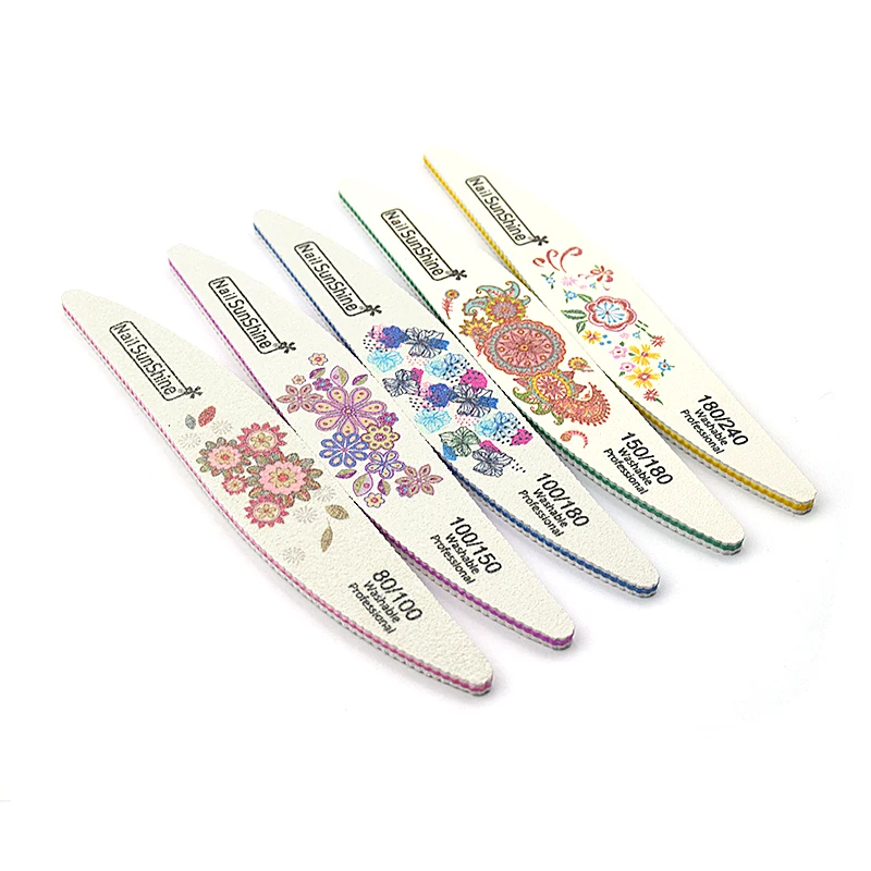 

1 Pcs/Lot Reuse Half Moon Nail File Products Printing Acrylic Nails File Tools Grit 80/100/150/180/240 For Professional/Personal
