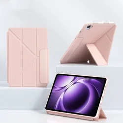 Premium Magnetic PU Leather Fold Stand Tablet Cover for Xiaomi Pad Mini 8.8 (Pink)