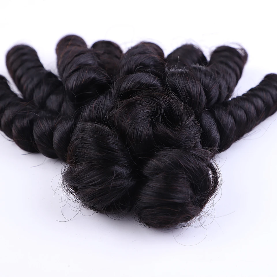 Wand Curls Crochet Bulk Hair Jamaican Bounce Curls Crochet Human Hair Jamaican Twist Braiding Hair Extensions Natural Black 4