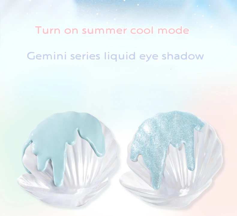 LEEMEMBER Gemini Series Liquid Eyeshadow Fine Diamond Refresh Eye Shadow Double Texture Effect Brighten Makeup Cosmetic 6
