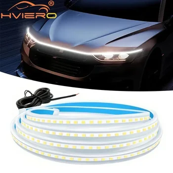 Barra luci a LED per auto 59 pollici 12V Hood Lamping Start Scansione Accessori per lampadine dinamiche atmosferiche decorative automatiche flessibili universali