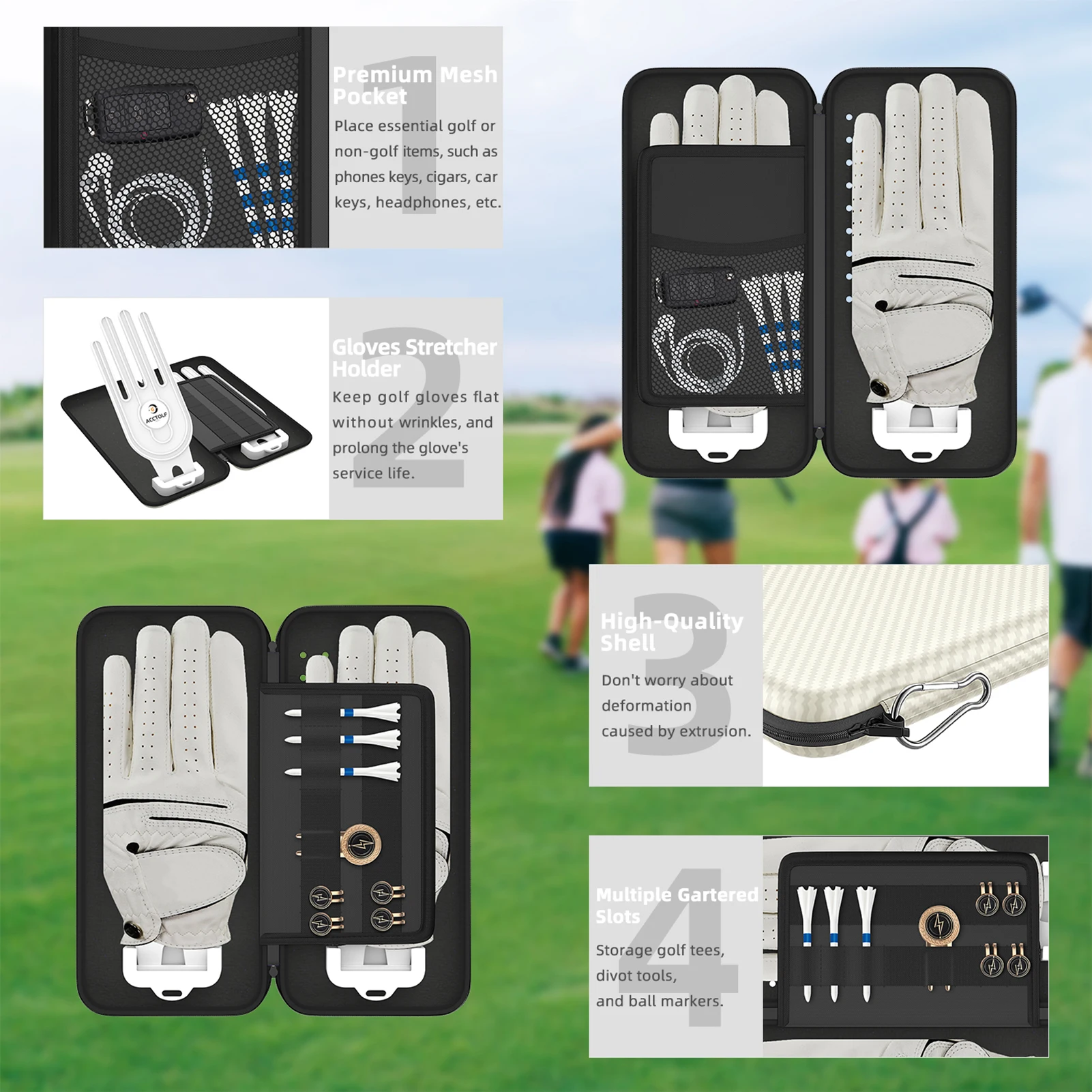 Keep Gloves Dry Storage Box Lightweight Compact Portable Easy To Take For Golfs Gloves Golfs Balls