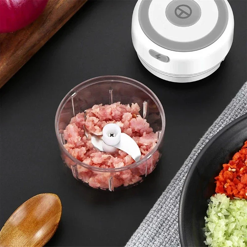 

100/250ml Mini USB Wireless Electric Garlic Masher Sturdy Press Mincer Vegetable Chili Meat Grinder Food Chopper Kitchen Tools