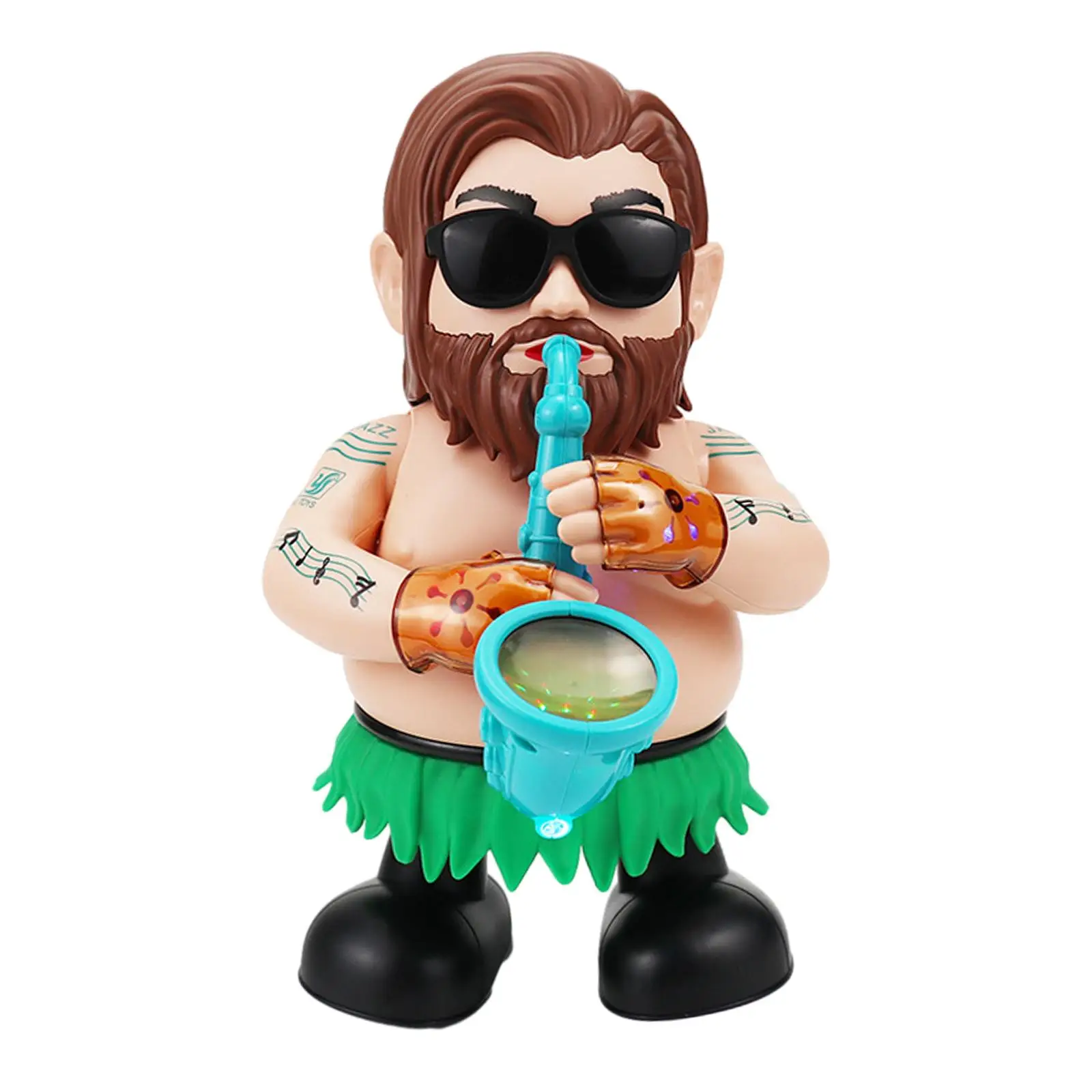 Funny Electric Dancing Saxophonist Toy with Music and Light Play Saxophone Toy for Boys Girls Kids Children Holiday Gifts