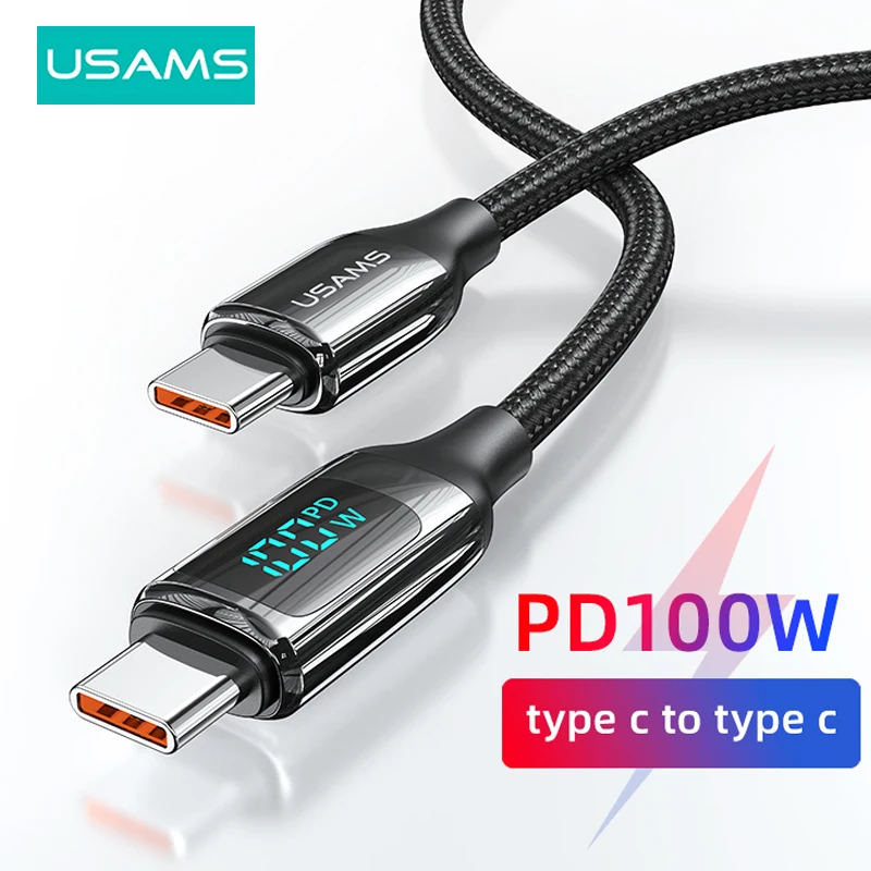 C C Pd 100w Charging Cable Display  Cable Usb Type C Pd 100w Charger - U78  100w Led - Aliexpress