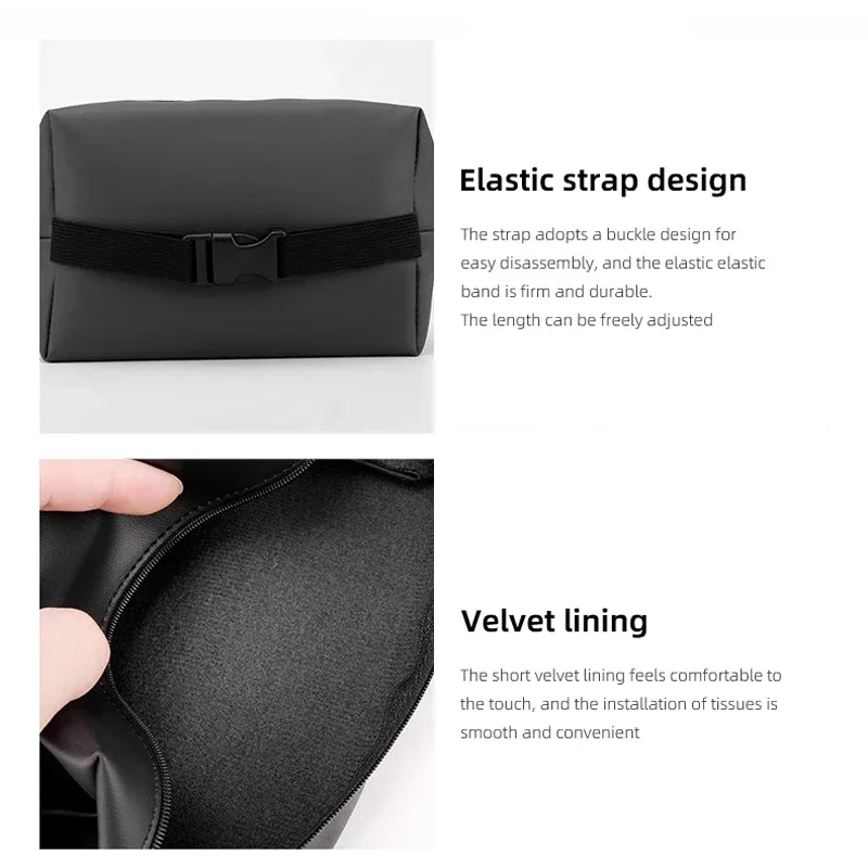 Car tissue box sun visor seat back paper towel storage bag for Mercedes Benz AMG GLE GLS GLC CLA GLA GLK GLB C197 W204 W205 W169
