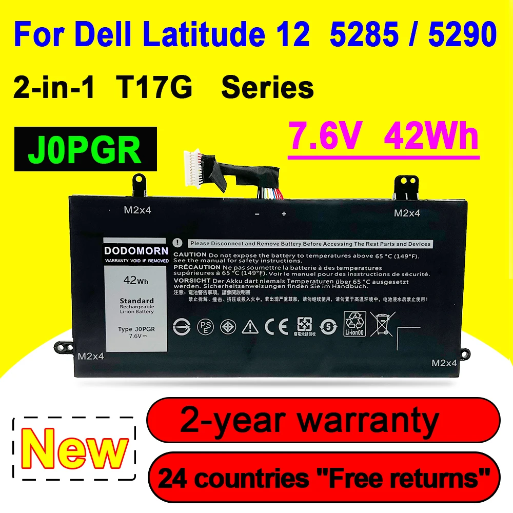 42Wh J0PGR Battery Replacement For Dell Latitude 5285 T17G T17G001 T17G002 Series - View #9