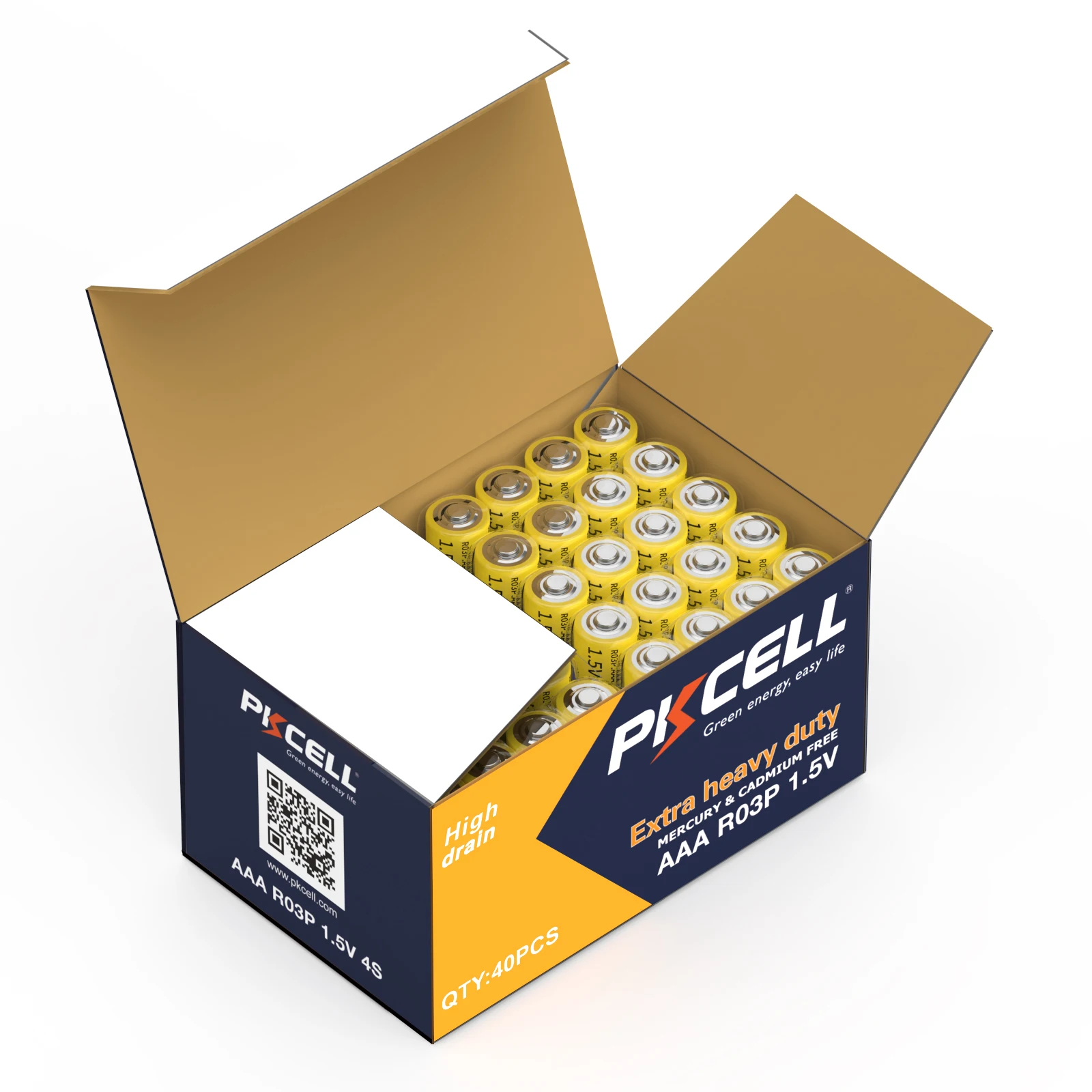 40PCPKCELLAAABatteriesR03PUM4AAABattery15VSingleUseBattery