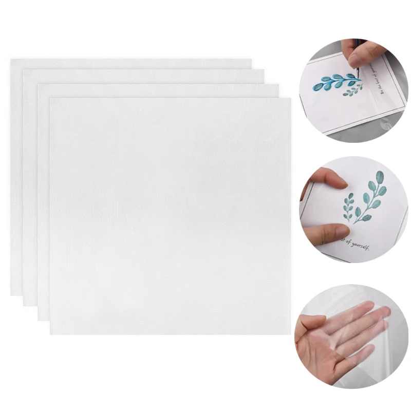 4 Pz/Set Stabilizzatore Per Ricamo Solubile In Acqua Lavare Via Il Film Solubile In Acqua Fredda Solubile In Acqua Supporto Per Ricamo Fai Da Te