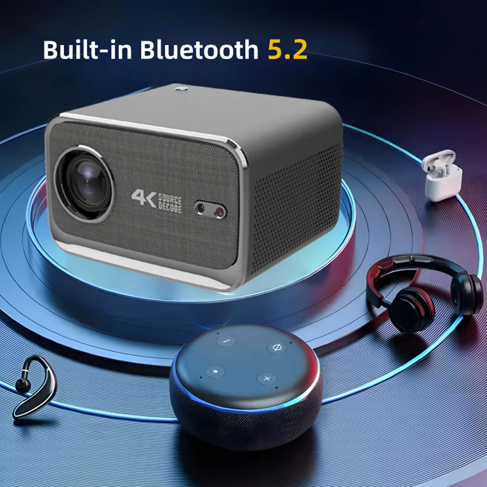 LED Projector WZATCO Android 13.0 6G WiFi Smart Full HD 1080P 4K
