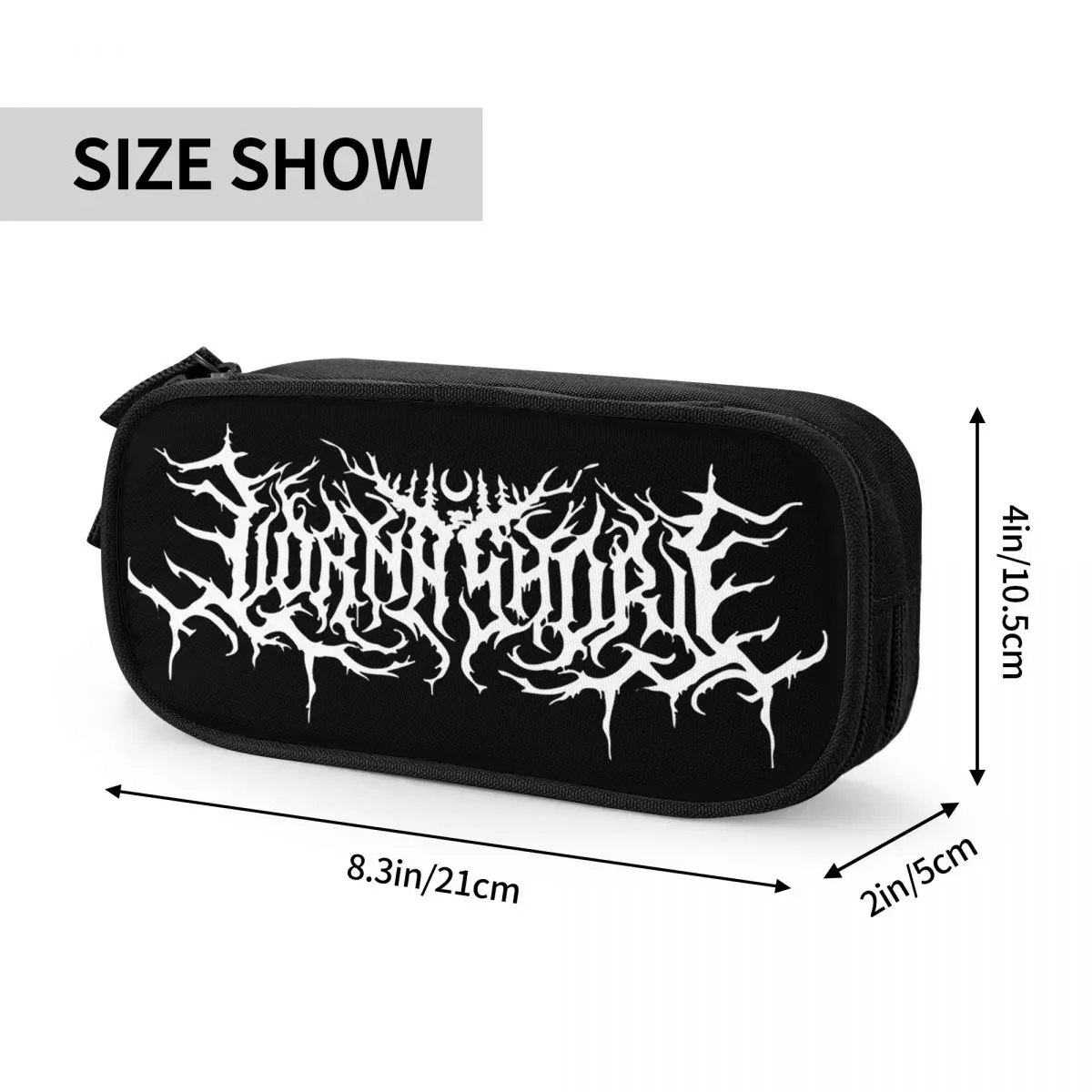 Lorna Shore 로고 학생용 클래식 연필 케이스 선물용 펜 박스 연필 가방 대용량 연필 파우치